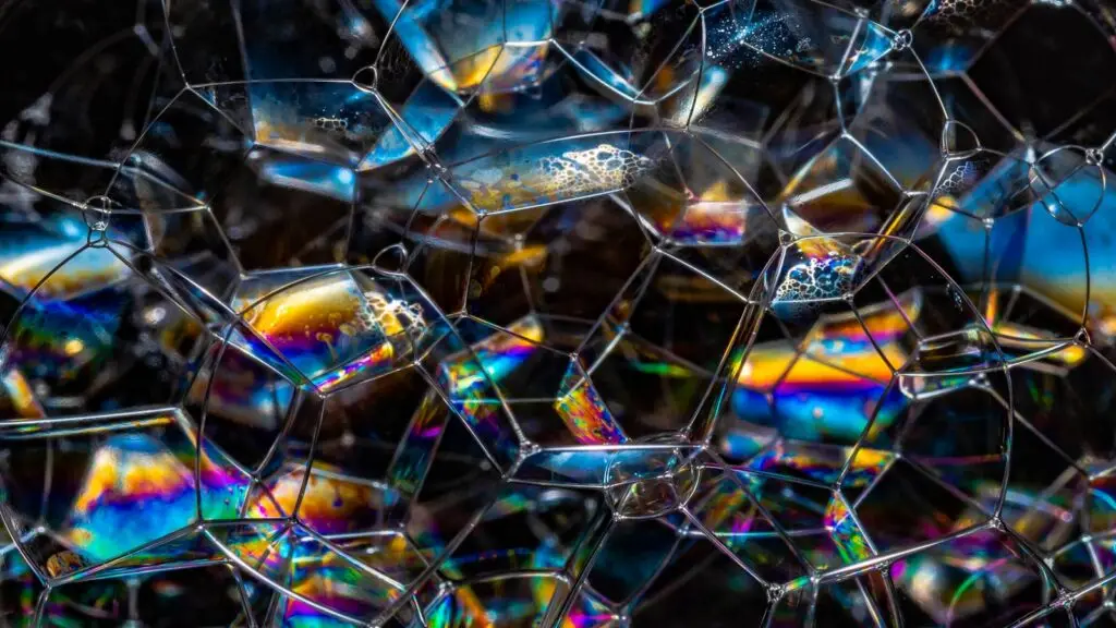iridescent bubbles